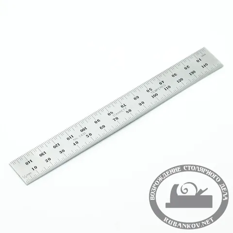 Линейка Starrett, 150мм, 2 шкалы - в мм (шаг 1мм и 1/2мм)