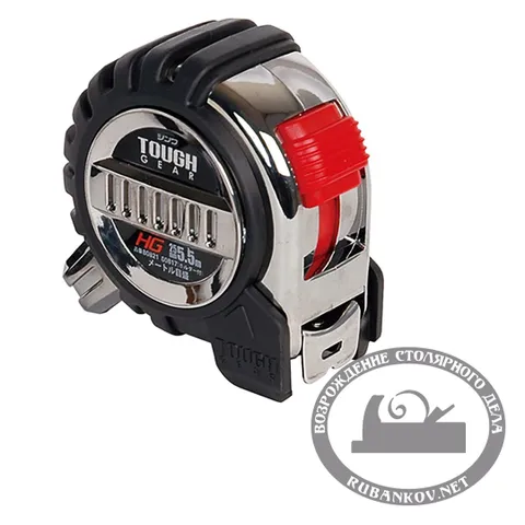 Рулетка Shinwa Tough Gear, 5.5м, 25мм, с петлёй