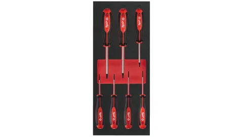 Ложемент Milwaukee с отвертками TORX набор 7ед. (T7/T8 x65, T9/T10/T15x75, T20/T25x100)