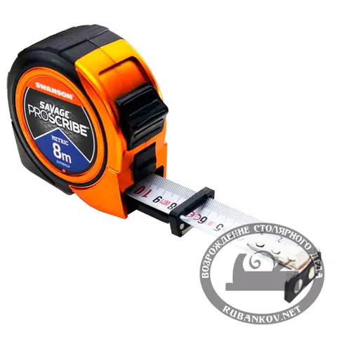 Рулетка с метрической разметкой Swanson Savage ProScribe 8m
