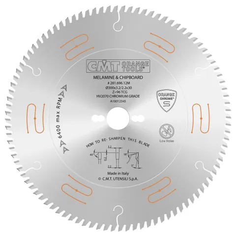 Диск пильный 300x30x3,2/2,2 5° TCG Z=96 CMT 281.696.12M
