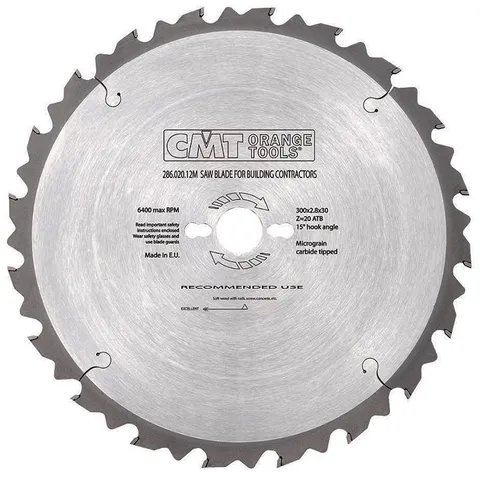 Диск пильный 300x30x2,8/1,8 15° 5° ATB Z=20 CMT 286.020.12M