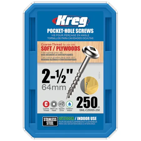 Саморезы Kreg Jig из нержавеющей стали: SML-C250S5-250