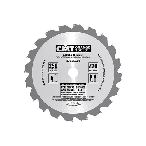 Диск пильный 250x20x2,2/1,4 15° 10° ATB Z=20 CMT 298.250.20H