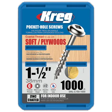 Оцинкованные саморезы Kreg Jig: SML-C150-1000