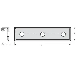 нож твердосплавный 50x9x1,5 F1730 CMT 790.500.09