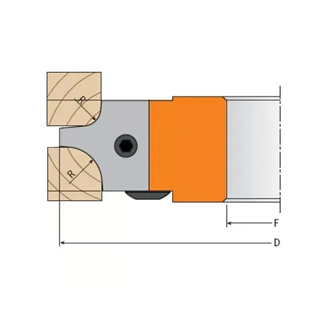 Комплект 2 ножей HM 25x25x2 R=5/10 694.003 CMT 695.003.05