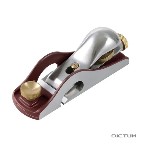 Рубанок Dictum Block Plane, 165/44мм/12град//SK4, с открытыми бортами, с регулируемым летком