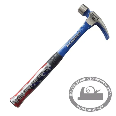 Молоток Vaughan плотницкий R404ML, 624гр (22oz), 395мм, резиновая рукоять