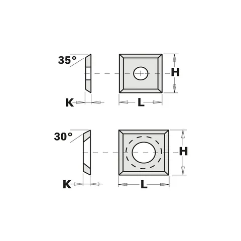 нож твердосплавный 12x12x1,5 U2300 CMT 790.120.03