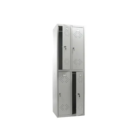 Шкаф раздевальный двухсекционный с 4 ячейками 575х500х1830h мм