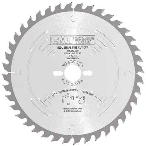 Диск пильный 260x2.5/1.8x30 Z80 ATB -5° NEG CMT 294.080.11M