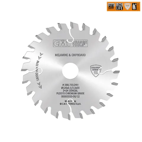 Диск пильный 120x22x3,1-4,0/2,2 0° CO+6°ATB Z=24 CMT 288.720.24K