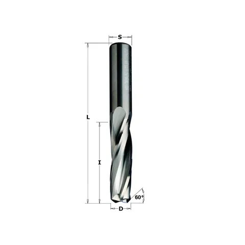 Фреза спиральная монолитная 16x55x110 Z=3 S=16 RH CMT 191.163.11