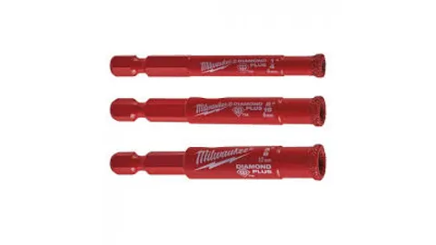 Набор Алмазных Корончатых сверл Milwaukee Diamond Plus (6, 8,10 мм)