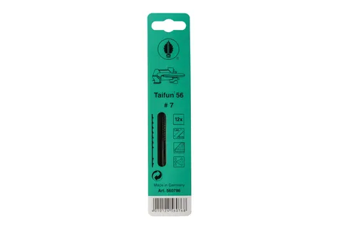 Пилки лобзиковые по дереву,Taifun 56 N7, 1,25x0,45х130мм, 11 TPI, 12 шт.