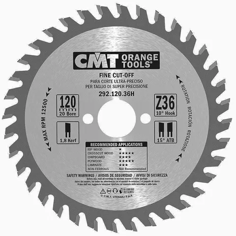 Диск пильный 190x20 (Feestool® FF)x2,4/1,6 10° 15° ATB Z=48 CMT 292.190.48FF
