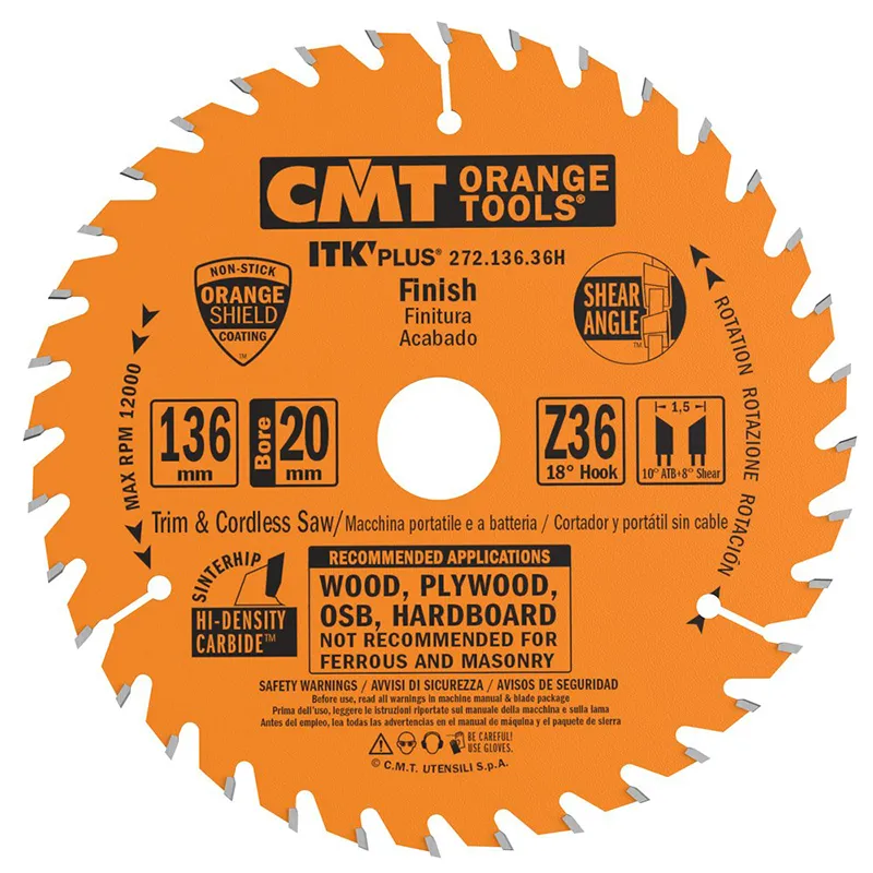 Диск пильный 184x20(+16+15,87)x1,7/1,1 18° 10° ATB + 8° SHEAR Z=40 CMT 272.184.40H