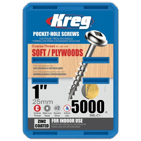 Оцинкованные саморезы Kreg Jig: SML-C1-5000