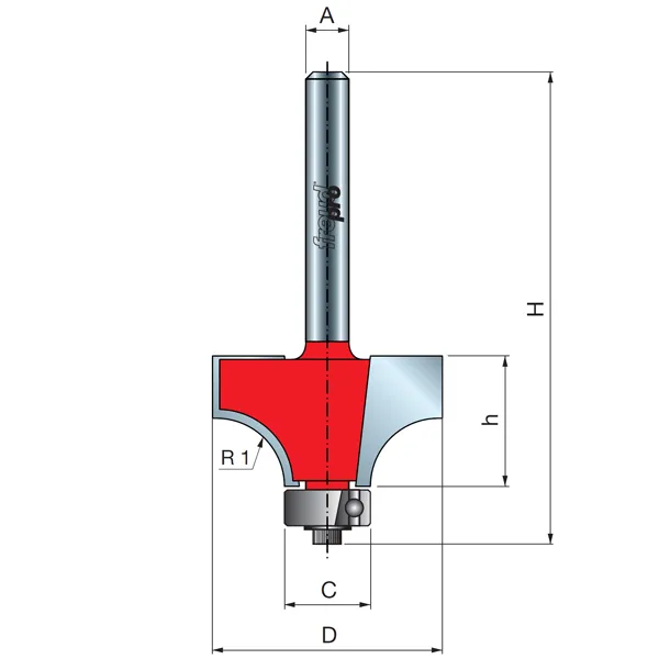 Фреза FREUD PRO 34-10408 R=3.2