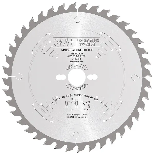 Диск пильный 260x2.5/1.8x30 Z80 ATB -5° NEG CMT 294.080.11M