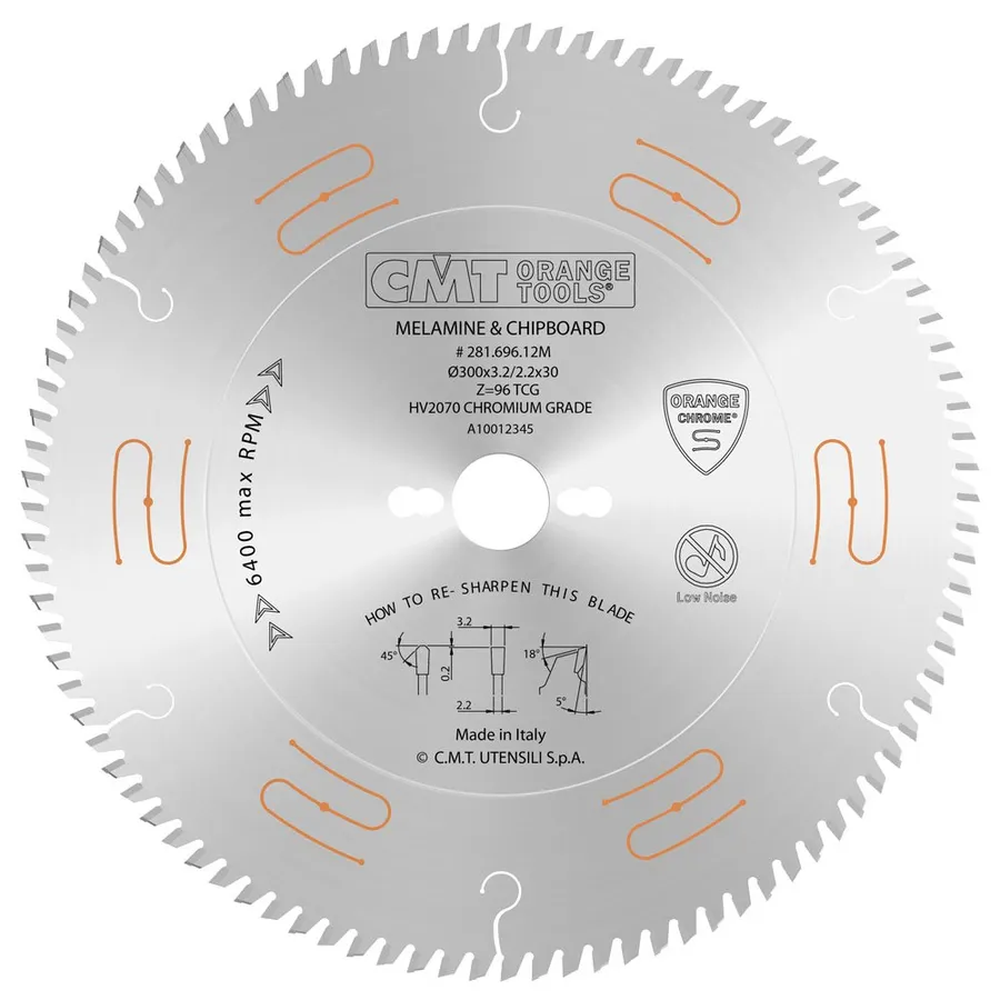 Диск пильный 300x30x3,2/2,2 5° TCG Z=96 CMT 281.696.12M
