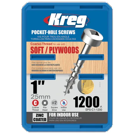 Оцинкованные саморезы Kreg Jig: SPS-C1-1200