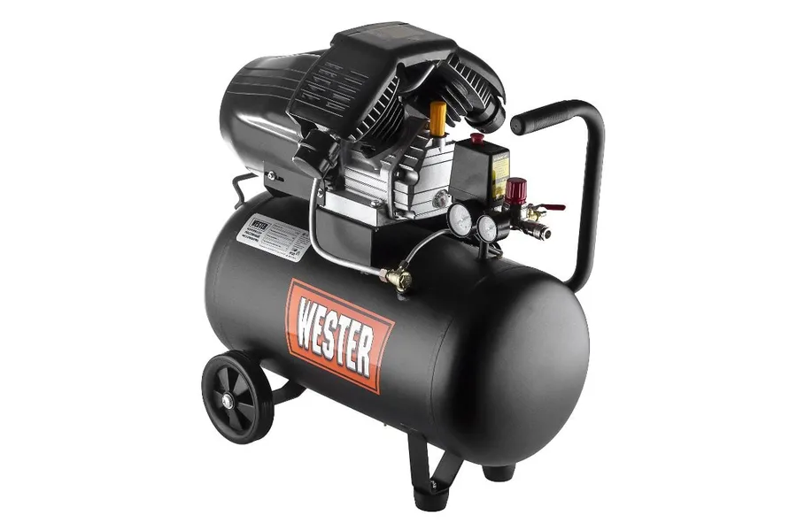 Компрессор WESTER WK2200/50PRO поршневой масляный, 2200 Вт, 330л/мин, 8бар 631636