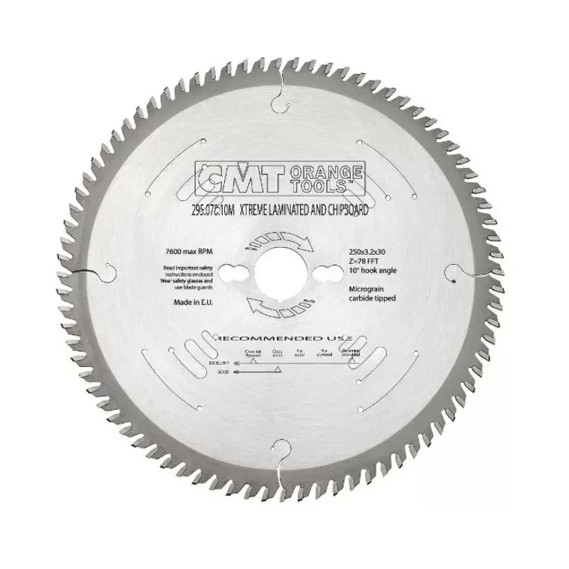 Диск пильный 250x30x3,2/2,2 10° FFT Z=78 CMT 295.078.10M
