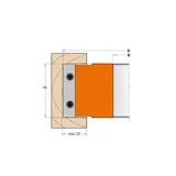Фреза HM для выборки четверти (универсальная для ножей 690) HW Z2+2 D=125X40X40 CMT 694.020.40