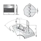 Нож с насечкой 40x50x8 HS CMT 793.040.50