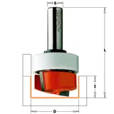 Фреза концевая CMT пазовая D=38,1 I=16,0 S=1/2 L=70,0 852.504.11B