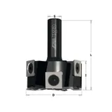 Фреза четвертная со сменными ножами HM Z6+3 S=12 D=50,8X25X63,5 RH CMT 663.502.11