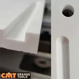 Пример фрезерования фрезой CMT 151.120.25D на станке с ЧПУ (CNC) искусственного камня типа Кориан (Corian).