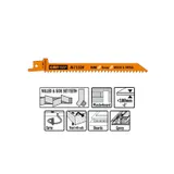 Пилки сабельные 5 штук для дерева и металла(BIM) 150x4,3x6TPI CMT JS711DF-5