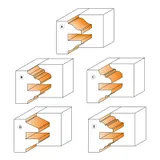 Комплект дверной 3 фрез F=50 D=160x48 насадных (алюм) смен.ножи HM (кейс) CMT 694.015.50