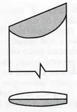 Резец токарный Crown HSS, Oval Skew Chisel, 19мм, рукоять - 216мм