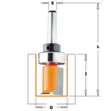 Фреза концевая CMT обгонная с подшипником D=19,0 I=20,0 S=6,0 L=57,0  711.190.11B