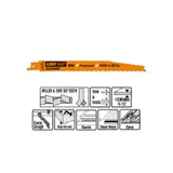 Пилки сабельные 5 штук для дерева и металла(BIM) 200x2,1-4,3x6-12TPI CMT JS3456XF-5