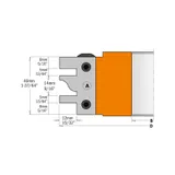 Фреза мебельная F=40 D=130x40 насадная (алюм.) смен.ножи HM (кейс) CMT 694.014.40