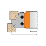 Комплект 2 ножей HM 40x30x2 R=10 для 694.007 CMT 695.007.10