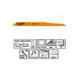 Пилки сабельные 5 штук  для  дерева и металла(BIM) 300x3,2-5x5-8TPI CMT JS1210VF-5