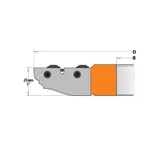 Фреза филенка F=35 Z=2 D=180 насадная (алюм.) смен.ножи HM (кейс) CMT 694.012.35