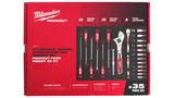 Набор торцевых головок 1/4 с трещоткой и шестигранных ключей Milwaukee для PACKOUT (35 шт)