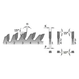 Диск пильный 250x30x3,2/2,2 15° 1FTG+4ATB Z=80 CMT 274.080.10M